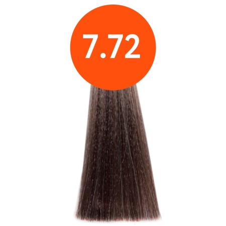 Cream-color hair Permanent Ollin Professional N-Joy, tone 7/72, blond brown-violet, 100 ml-1