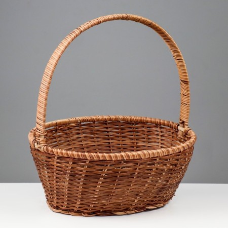 Wicker basket, 34 × 27 × 13/39 cm, vine, corn-2