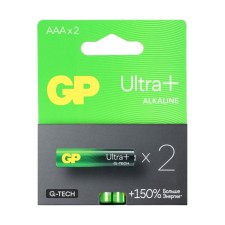 Battery Alkalin GP Ultra Plus Alkaline G-Tech, AAA, LR03-2BL, 1.5V, blister, 2 pcs.