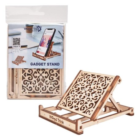 Mechanical 3D puzzle made of wood "Stand for phone"
