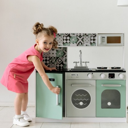 Children's Wooden Game Kitchen "Heidi Style" with an electric stove-1