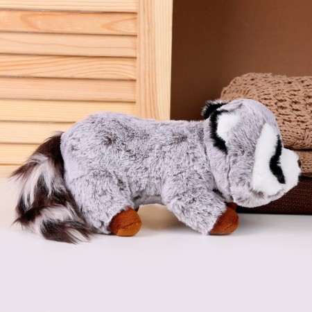 Soft toy "Raccoon", 26 cm, color gray color-1
