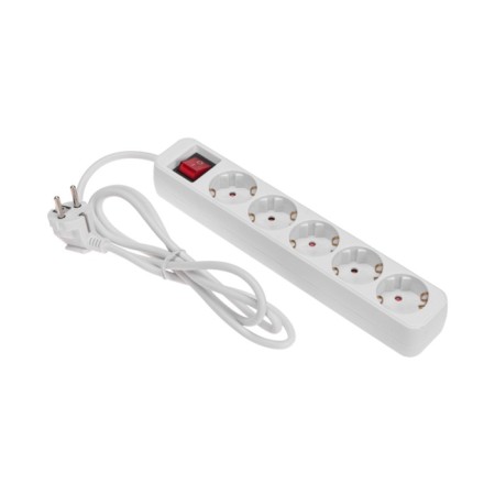 Extension cord Standard 5 nests, 1.5m, 3x1.0mm², s/h, with a switch, white rexant-1