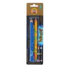 Set of Magic, 3 subjects, Koh-I-Noor 9038: pencil, wax crayon, pencil in varnish