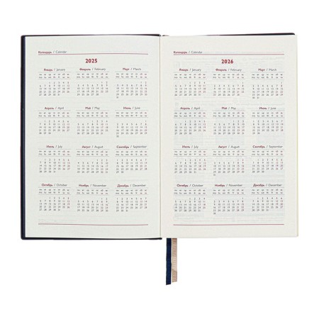 Dated 2025 diary, A5, 176 sheets of Escalada, solid cover of artificial leather, 3D design, foil, liesse embossing, cream block 70 g/m2, black-7