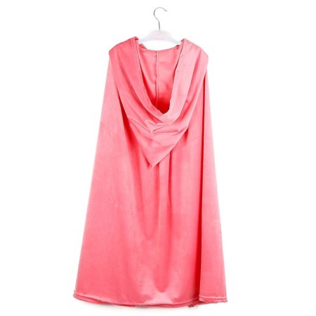 Carnival cloak for children, pink plush, length 95 cm-2