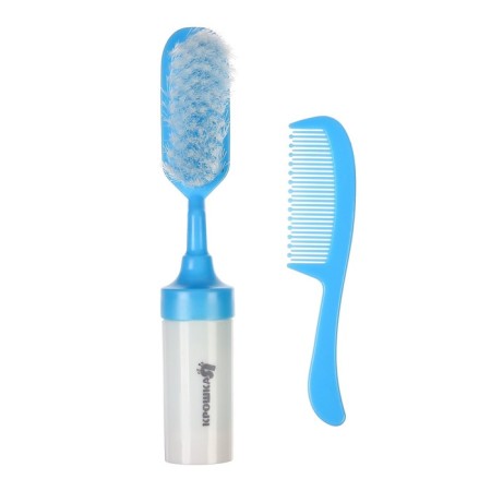 A set of combs with a rattle "Baby", 2 pcs., Blue color, Mix drawing-5