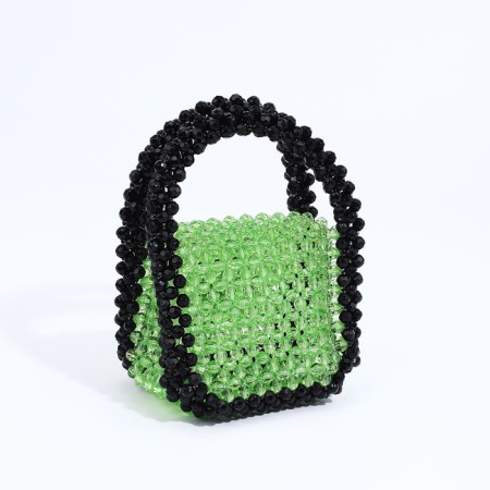 Bag-clate on magnet, long belt, green color-1