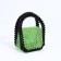 Bag-clate on magnet, long belt, green color