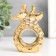Souvenir Ceramics "Bird on a pear" Gold 6.8x3.7x10.3 cm