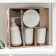 A set of accessories for the Eco bathroom, 4 items (soap dish, soap dispenser, 2 glasses), white color