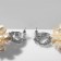 Earrings Assorted "airiness", milk color in silver