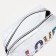 Cosmetic bag with zipper, matte color/multi -colored