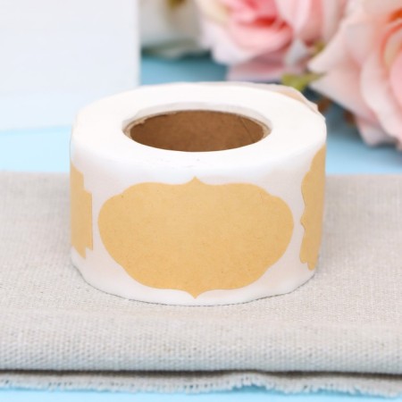Kraft stickers in the Roll "Assorted", 500 pcs, 5 x 3 cm-1