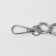 A chain for a bag, with carbines, metal, double, 19 × 14 mm, 120 cm, silver color