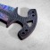 Wooden souvenir "Pumpkin knife", small, purple with patterns