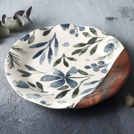 Ceramic plate "FUHEN", 21.5 cm, white color-2