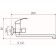 Bath mixer RMS SL128-006E, single-leaf, with shower, rotary surveillance, chrome 434147