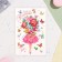 Volumetric postcard "Beloved girlfriend!" glitter, girl with flowers, a5