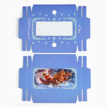 Box for chocolate "Snow Fairy Tale", with a window, 16.4 x 8.4 x 1.7 cm, New Year-5