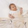 Knitted blanket, size 100x140 cm, milk color