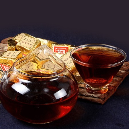 Chinese sustained tea Shu Puer "Jackie", Cube, Yunnan, New Year, 100 g-3