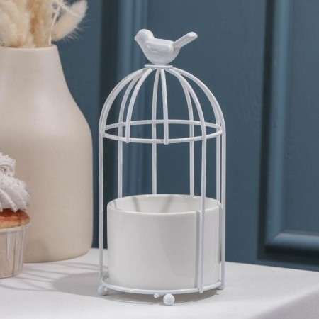 Ceramic “Dove” ceramic candy, 200 ml, 9.5 × 18 cm, white color