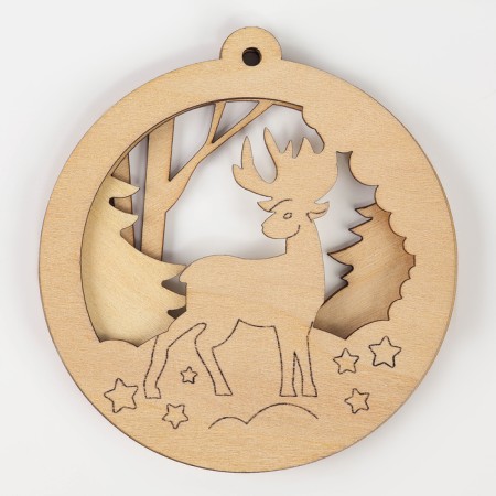 DIY Christmas tree pendant with your own hands for the New Year "Deer", New Year's set for creativity-4