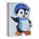 Figure notebook 48 sheets, A6, line, on the crest, holography, voluminous applique "animals", mix