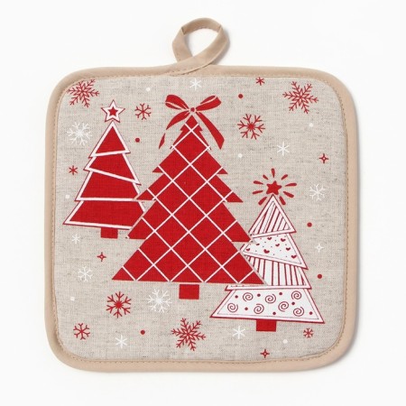 Group "Red Christmas trees", 18x18cm, 160g/m, Len50% HL50%