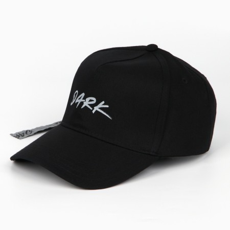Men's cap with reflective elements, black color, river 56-2