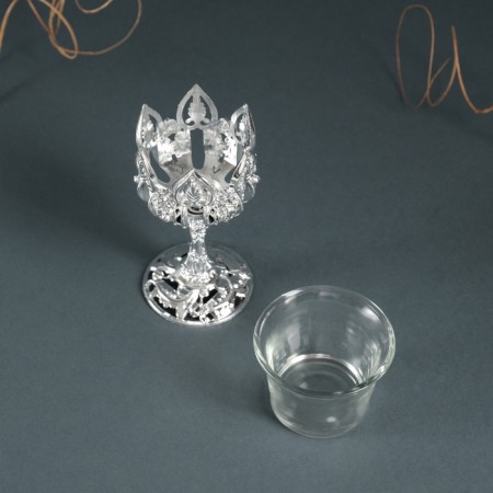 Glass "pleasure" 12*6.5*6.5 cm, silver-6