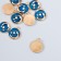 Decor for creativity metal, enamel "Month with a star" Gold, dark blue 1x1.2 cm