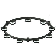 Techno Ring luminaire housing suspended for nozzles D85 Ambrella Light, Diy Spot, C9242, 9XGX53, Black Sand Color