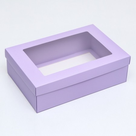 Folding box "lavender", with a window 30 x 20 x 9 cm-1