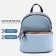 Women's backpack made of artificial leather, cosmetic bag, OTARA, Blue/Brown color