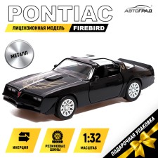 Metal machine Pontiac Firebird, 1:32, doors, inertia, black color open