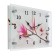 Carty watch is wall-mounted, interior "white-lilac flowers", silent, 30 x 20 cm