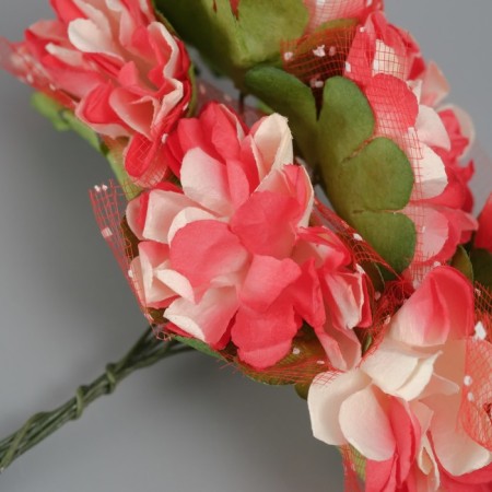 Decorative flower for the creativity of "chrysanthemum" red-white-2