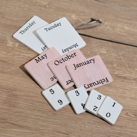 Souvenir eternal calendar, tree, 11.5x6.5x12 cm, col. white-4