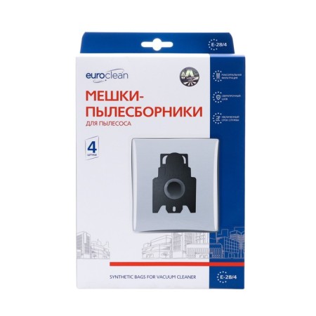 E-28/4 EuroClean bag synthetic for a vacuum cleaner, 4 pcs-1