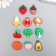 Decor for creativity plastic "Useful vegetables and fruits" set of 11 pcs 1.8x1.5 cm