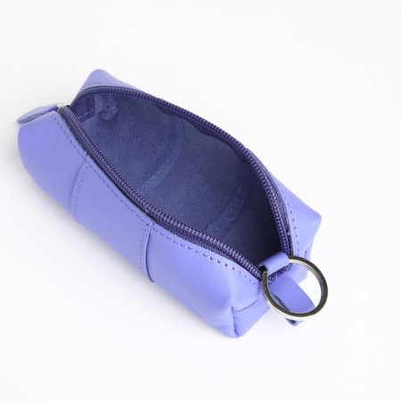 Pocket Key with lightning, textura, length 12.5 cm, ring, lilac color-2