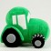 Soft toy tractor, green color
