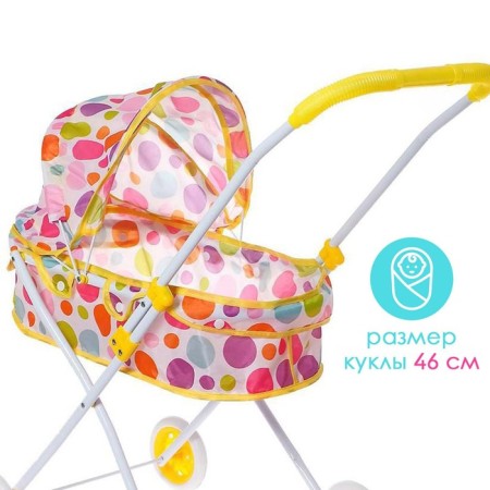 Stroller Universal for dolls, metal frame-4