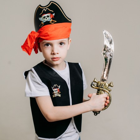 Polundra carnival costume, vest, hat, belt, sword-2