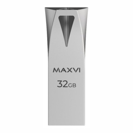 USB flash drive 32 GB MaxVi MK2 Metallic Silver Monolith, metal / FD32GBUSB20C10MK2-1