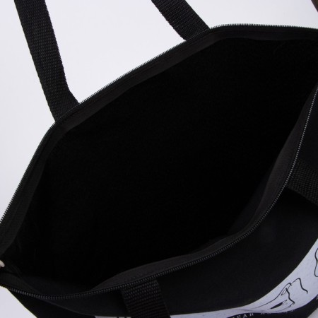 Bag Schoper cats on a zipper, without lining, black color-7