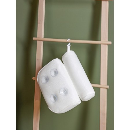 The bathroom pillow is spa premium, on suction cups, white color-9