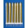 Set of candles for the cake "Stars", 12 pcs. Gold and white